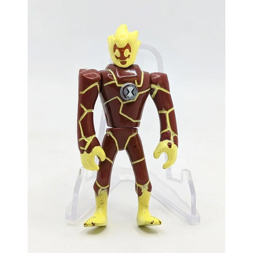 2008 Bandai Ben 10 Creation Chamber Heatblast Action Figure 2.75 inch